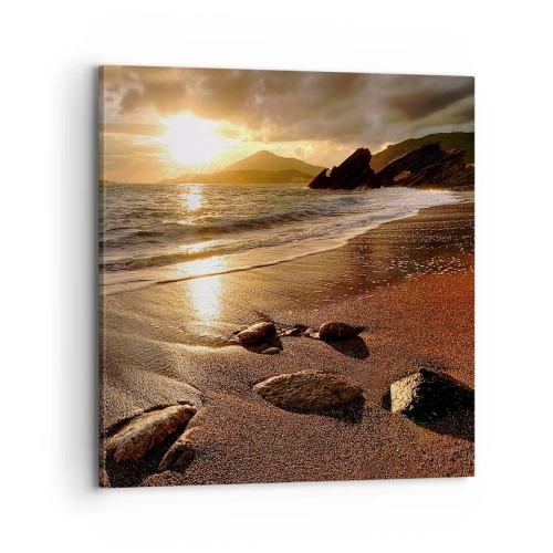 Tablou pe pânză - Urmează soarele spre dealuri - 70x70 cm