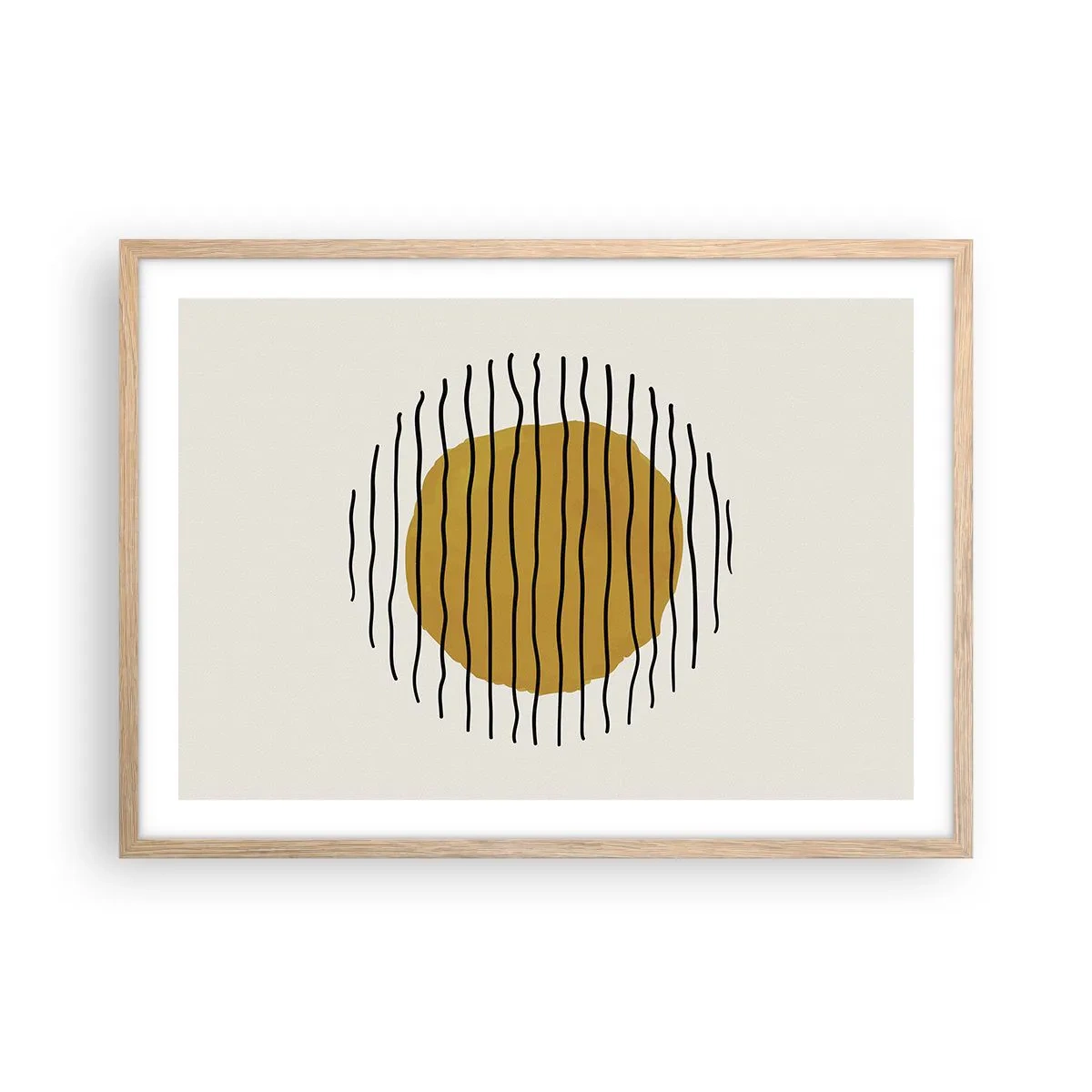 Poster în ramă de stejar deschis - Abstracție tremurândă de căldură - 70x50 cm