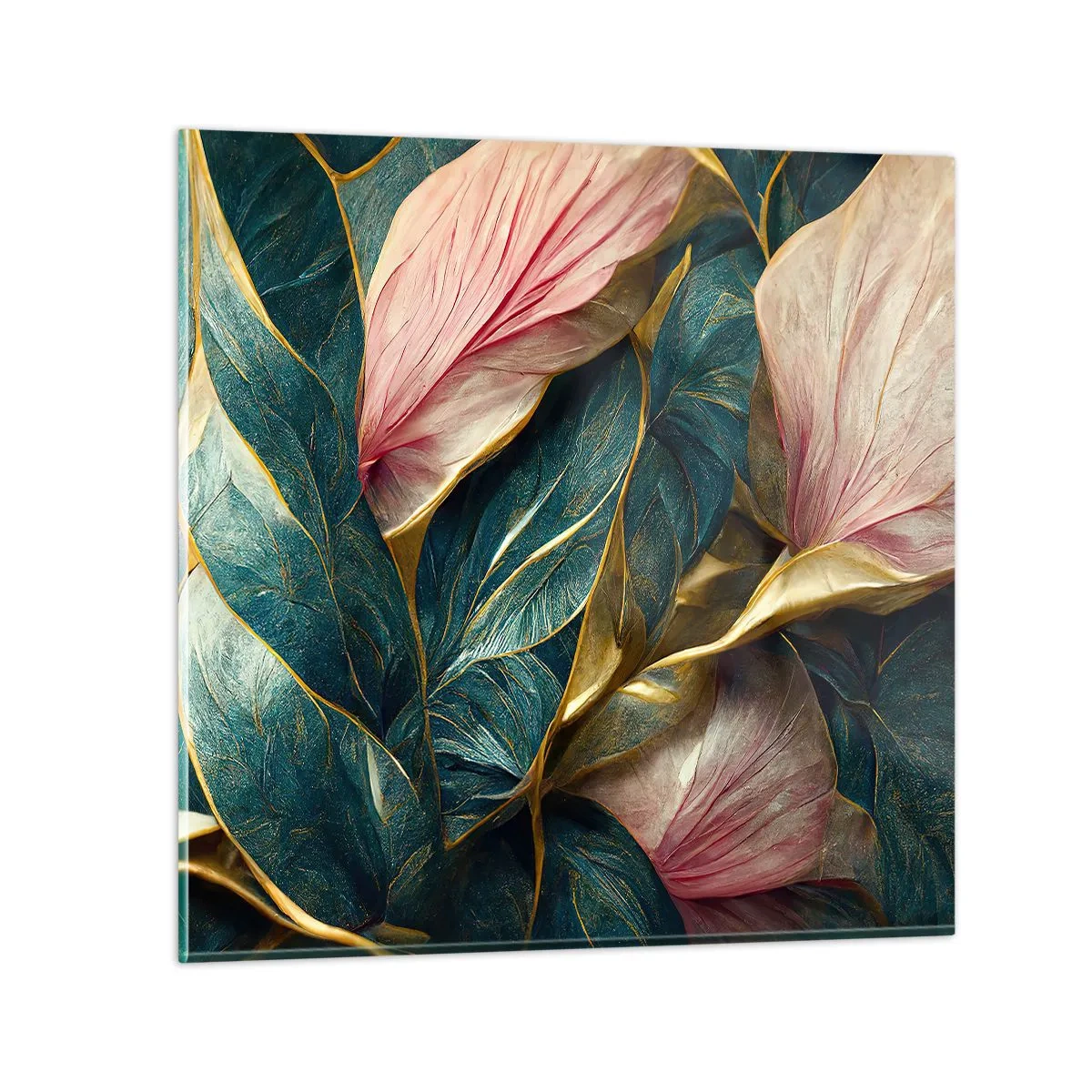 Tablou pe sticlă - Eleganța naturală și stil - 50x50 cm