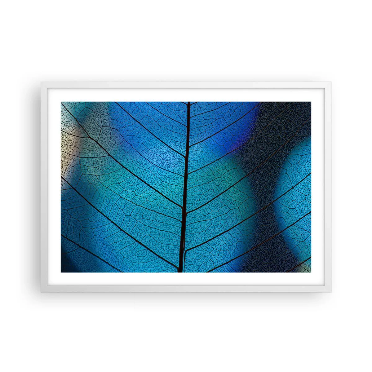 Poster în ramă albă - Construcție de finețe - 70x50 cm