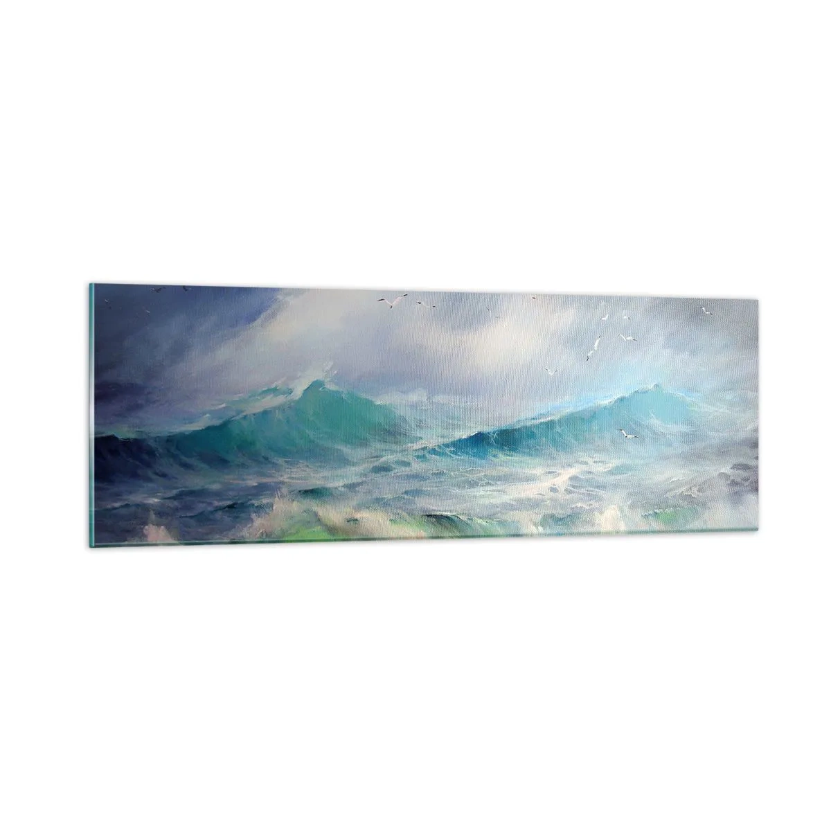 Tablou pe sticlă - Vârtejul a gemut de triumf... - 90x30 cm