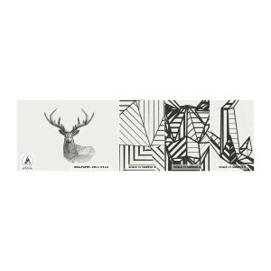 Mostră tapet autocolant Deluxe Sticker - Cerb în stil cubist - Abstracția, Cerb, Animale - 100x30 cm