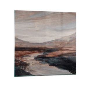 Tablou pe sticlă -  Valea liniștită - 30x30 cm