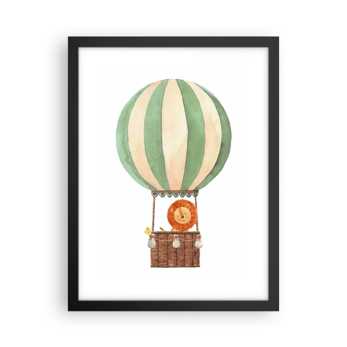 Poster în ramă neagră - Călătoriile lui Leon - 30x40 cm