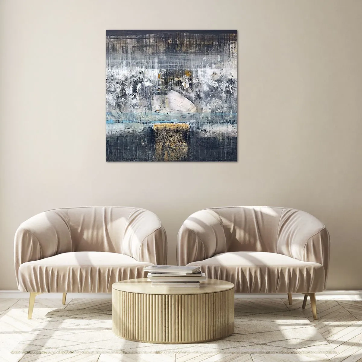 Tablou pe sticlă - Ca pe gheață, ca pe asfalt - 60x60 cm