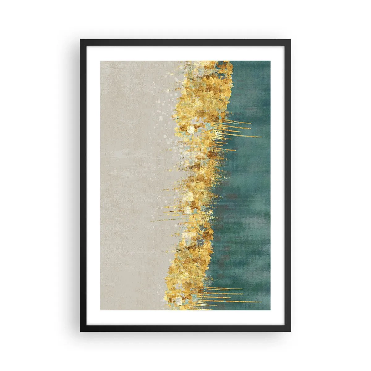 Poster în ramă neagră - Frontiera de aur - 50x70 cm