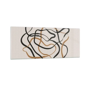 Tablou pe sticlă - Totul s-a încurcat - 100x40 cm