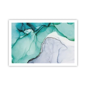 Poster - Studiu în turcoaz - 91x61 cm
