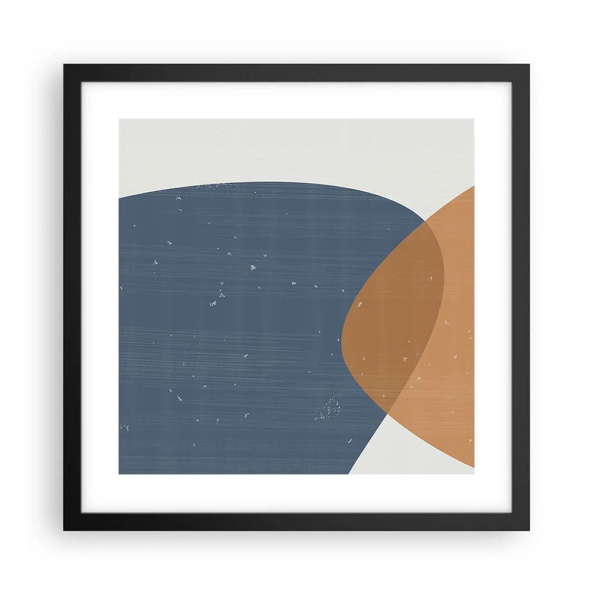 Poster în ramă neagră - Ovale și influențe - 40x40 cm