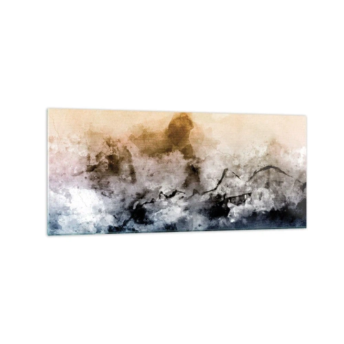 Tablou pe sticlă - Scufundate într-un vârtej de ceață - 120x50 cm