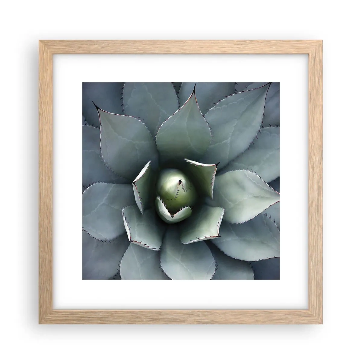 Poster în ramă de stejar deschis - Momește și avertizează - 30x30 cm