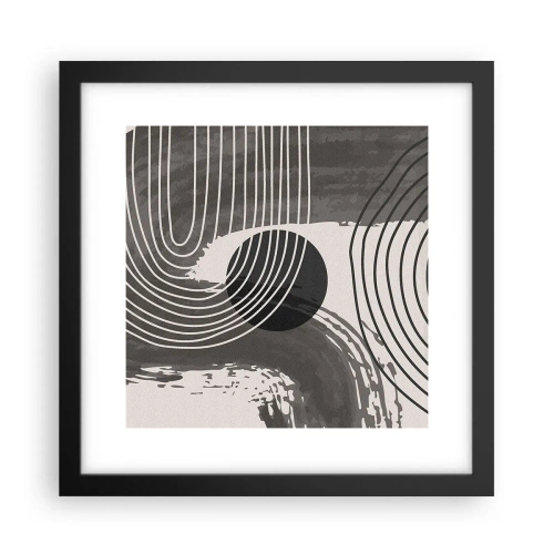 Poster în ramă neagră - Ovalul câștigă - 30x30 cm