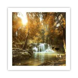 Poster - Cascadă în parc - 50x50 cm