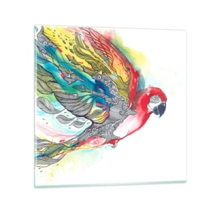 Tablou pe sticlă - Trăiește în culori - 50x50 cm