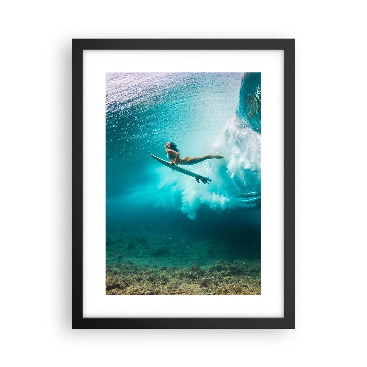Poster în ramă neagră - Lumea subacvatică - 30x40 cm
