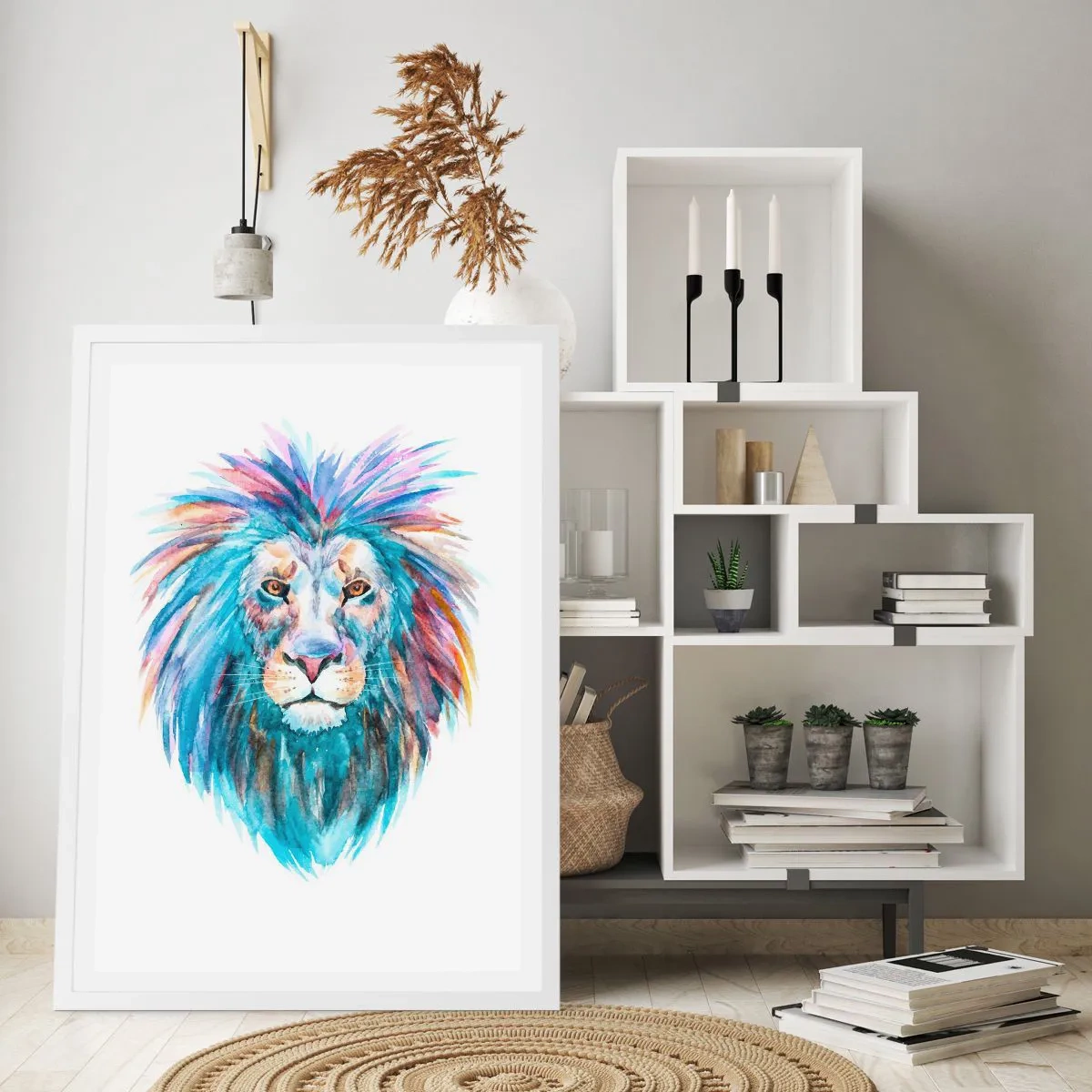 Poster în ramă albă - Aură electrizantă - 40x50 cm