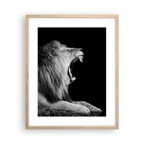 Poster în ramă de stejar deschis - Fără nici o ezitare - 40x50 cm