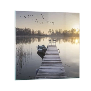Tablou pe sticlă - O să mă întorc în curând - 50x50 cm