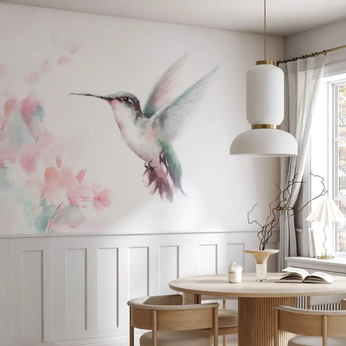 Tapet Premium Sand - Oprit în mișcare - Pasărea Colibri, Pasăre, Bucată - 300x210 cm