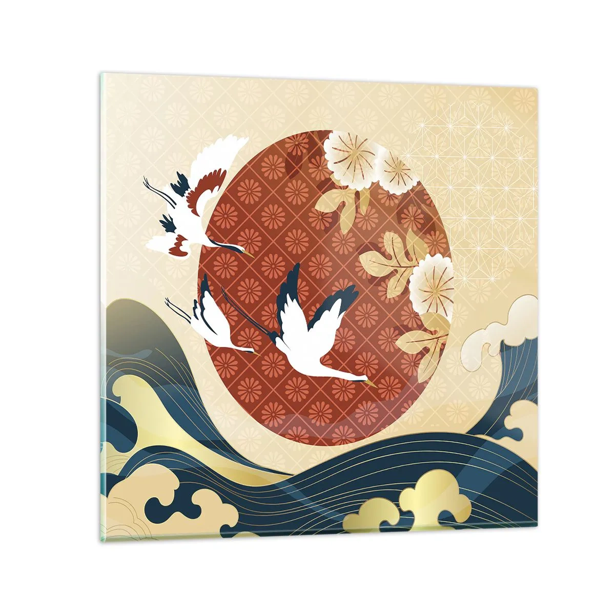 Tablou pe sticlă - O fabulă japoneză - 50x50 cm