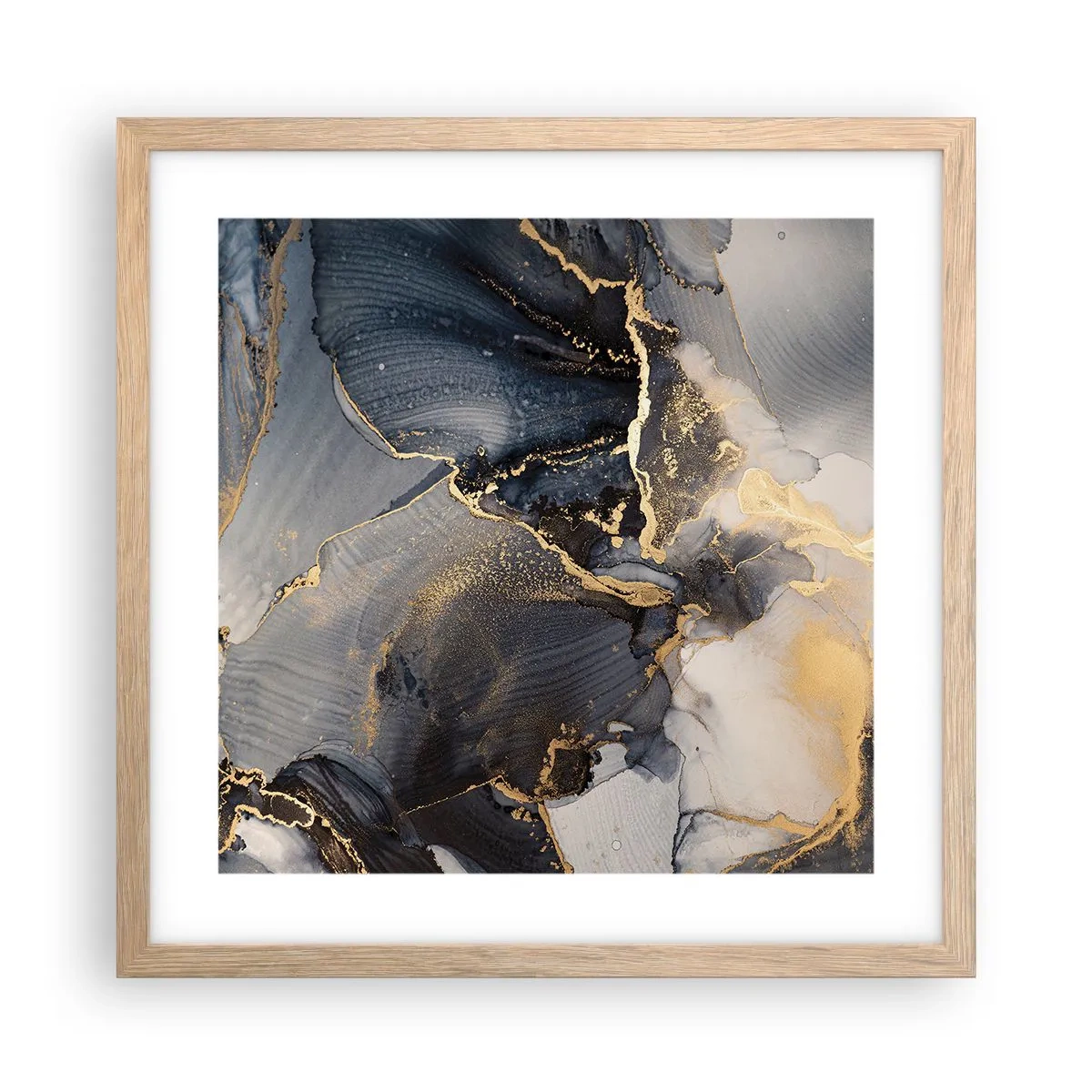 Poster în ramă de stejar deschis - Viața unei pietre - 40x40 cm