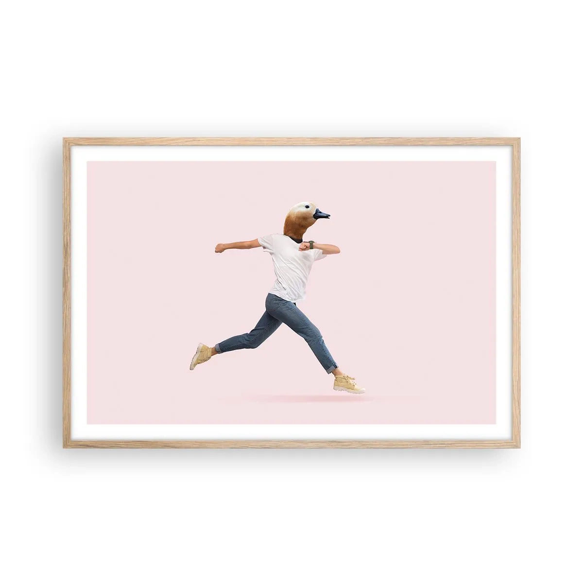 Poster în ramă de stejar deschis - Un strop de absurditate - 91x61 cm