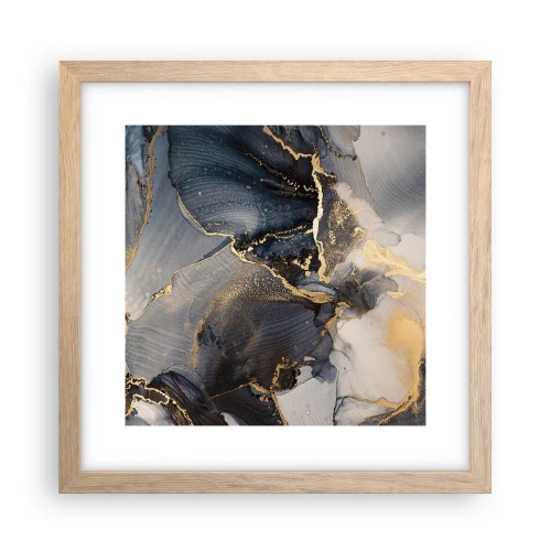 Poster în ramă de stejar deschis - Viața unei pietre - 30x30 cm