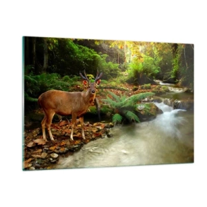 Tablou pe sticlă - Bun venit în lumea mea - 120x80 cm