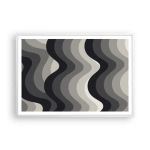 Poster în ramă albă - Val după val - 100x70 cm