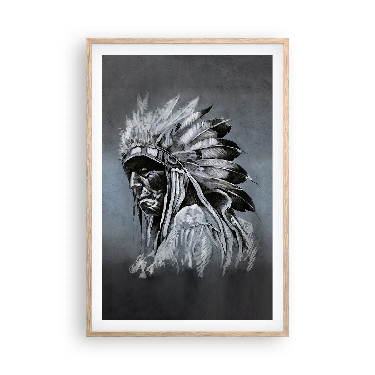 Poster în ramă de stejar deschis - Înapoi la rădăcini - 61x91 cm