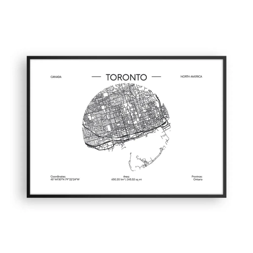 Poster în ramă neagră - Anatomia Toronto - 100x70 cm