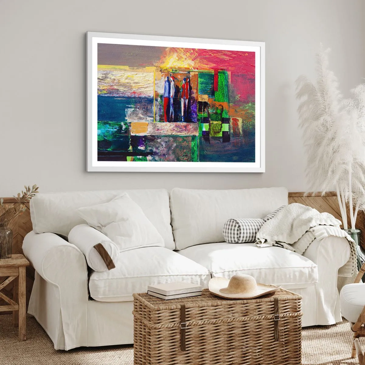 Poster în ramă albă - Relații și emoții - 91x61 cm