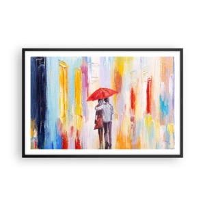 Poster în ramă neagră - Să plouă în continuare - 91x61 cm