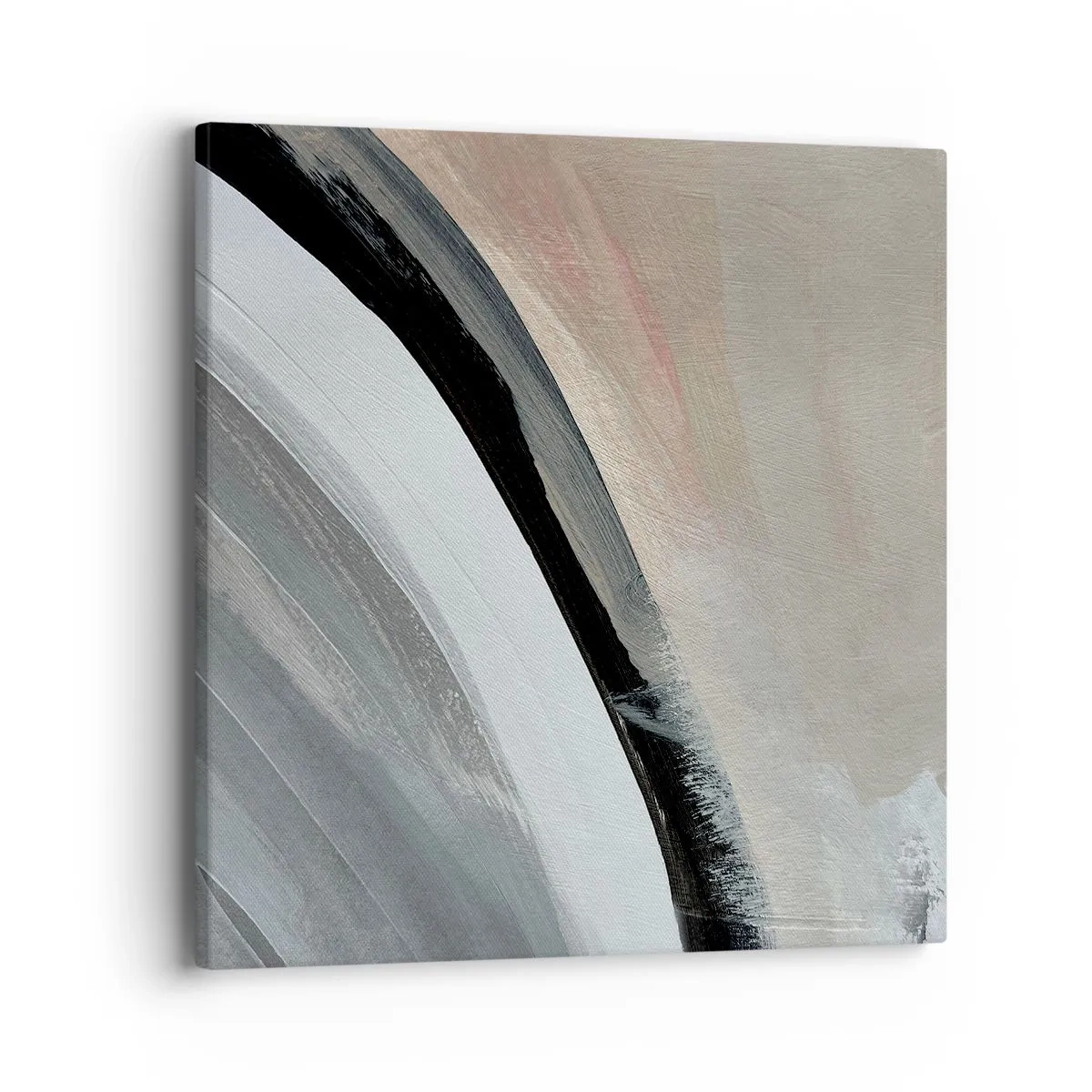 Tablou pe pânză - Compoziție: arc de negru și gri - 40x40 cm