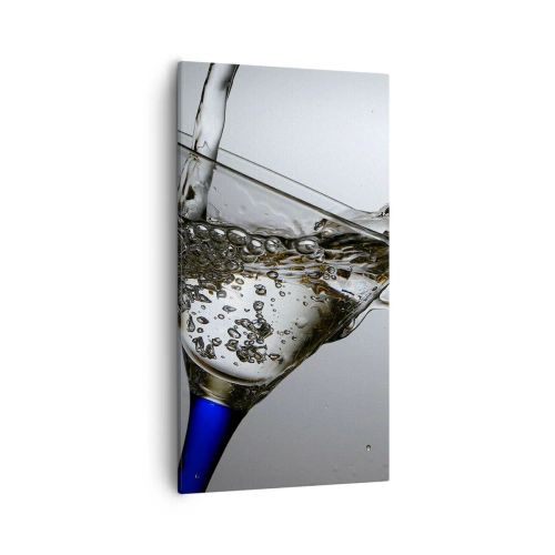 Tablou pe pânză - Apă pură în sticlă de cristal - 55x100 cm