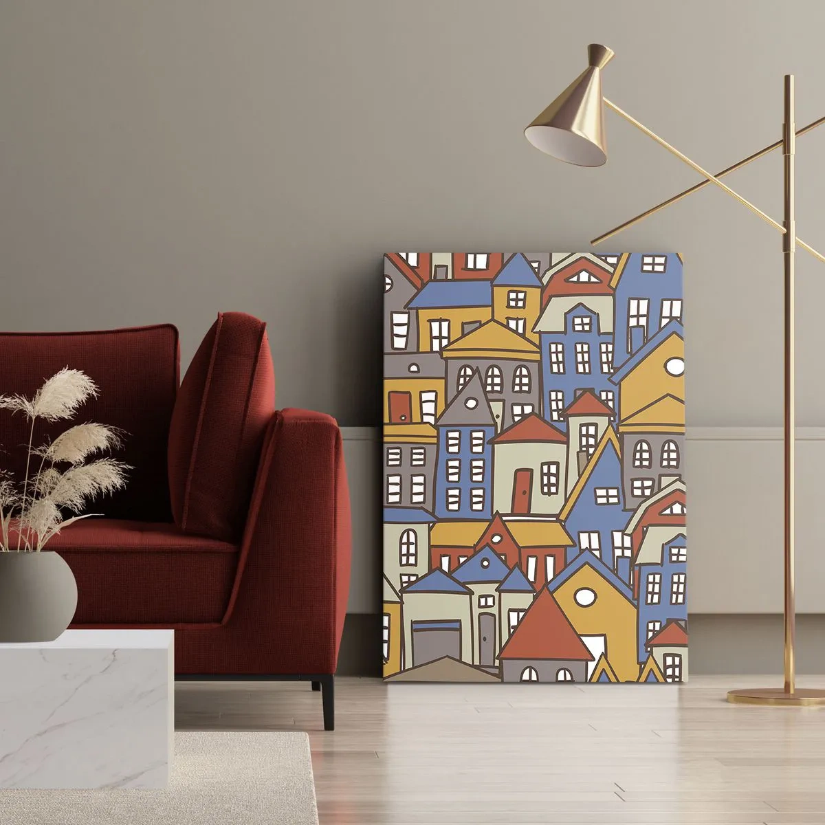 Tablou pe pânză - În spatele casei - 50x70 cm
