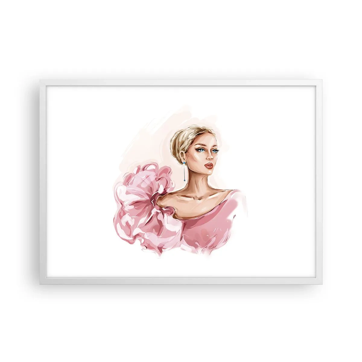 Poster în ramă albă - Așa cum a fost pictată... - 70x50 cm