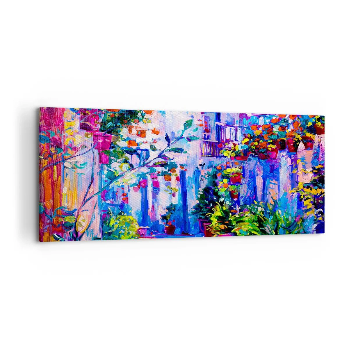 Tablou pe pânză - Impresie - străduță italiană - 120x50 cm
