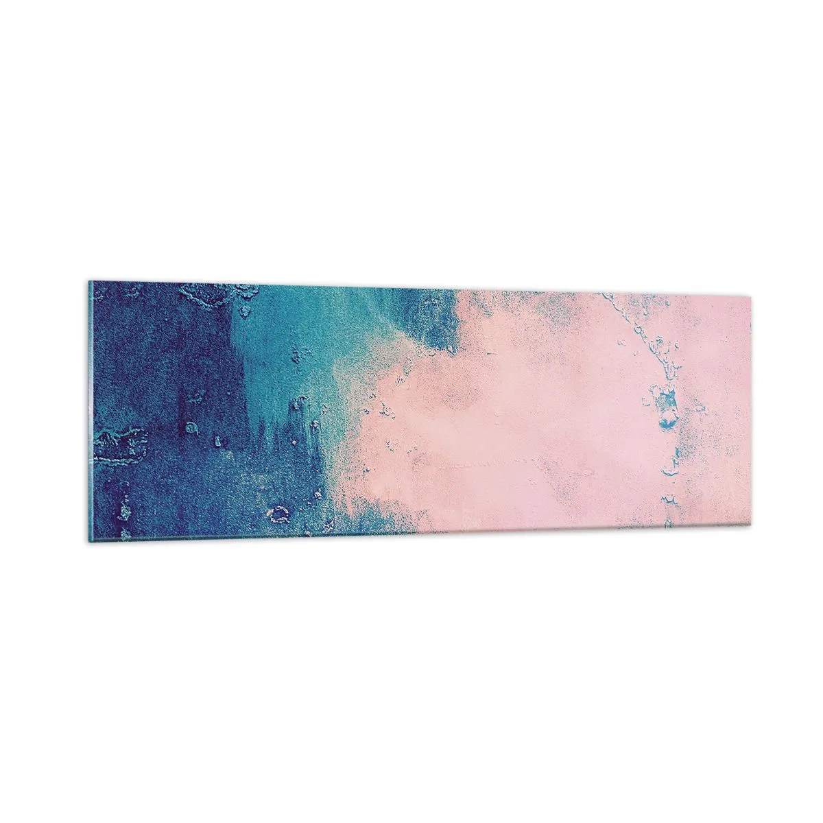 Tablou pe sticlă - Îmbrățișare albastră - 90x30 cm