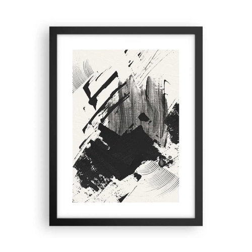 Poster în ramă neagră - Abstracție - expresie de negru - 30x40 cm