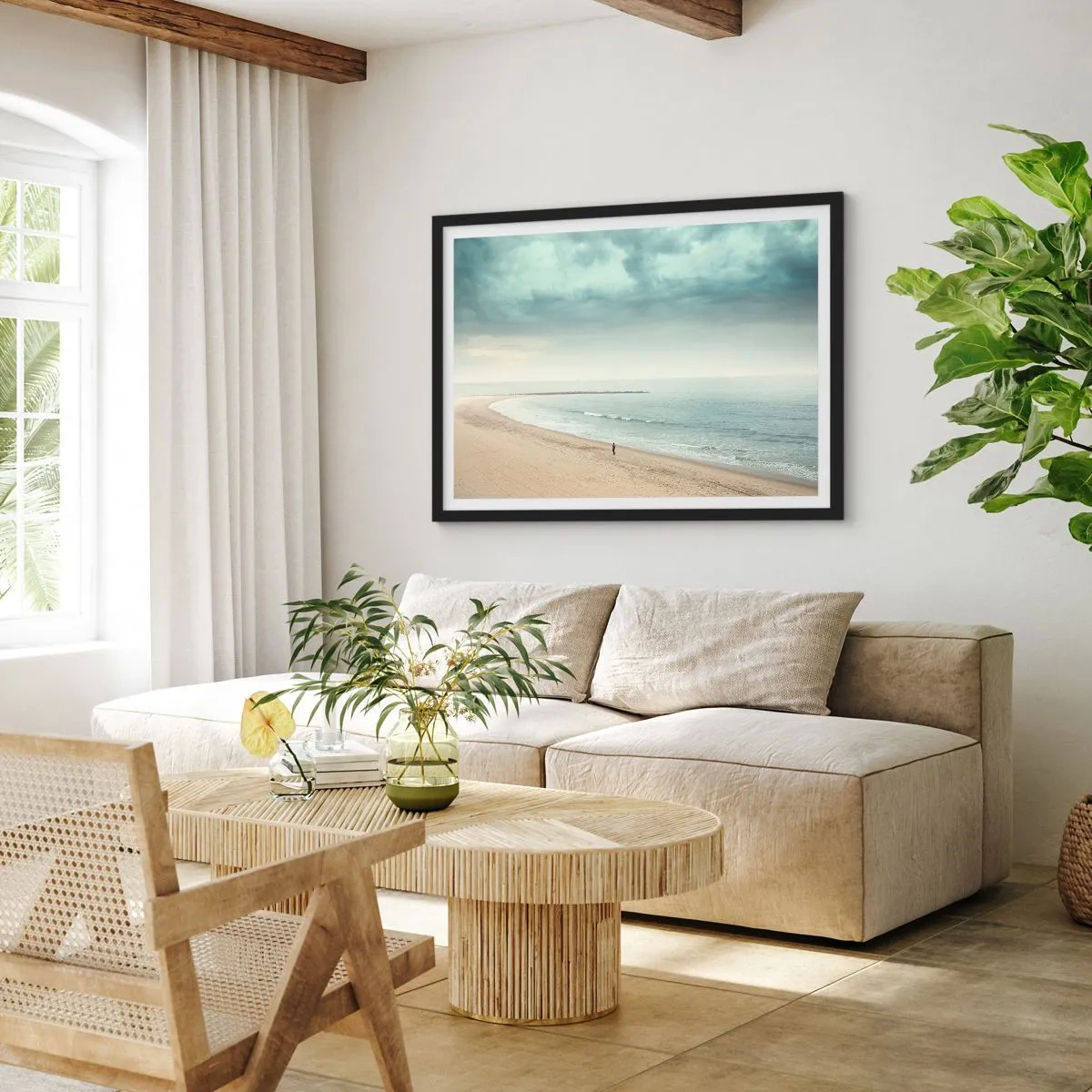 Poster în ramă neagră - Căutând liniștea - 70x50 cm