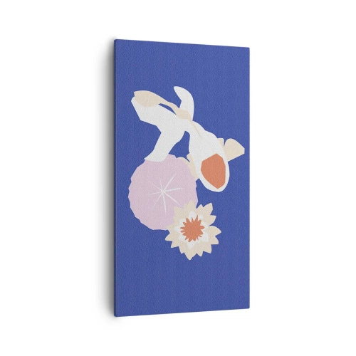 Tablou pe pânză - Compoziție de flori și muguri - 55x100 cm