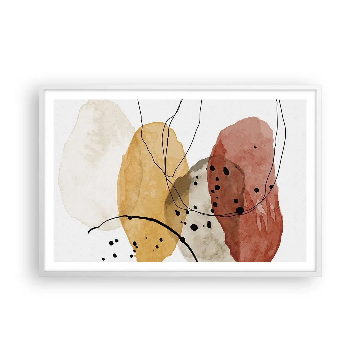 Poster în ramă albă - Ca aerul, limpezi și ușoare - 91x61 cm