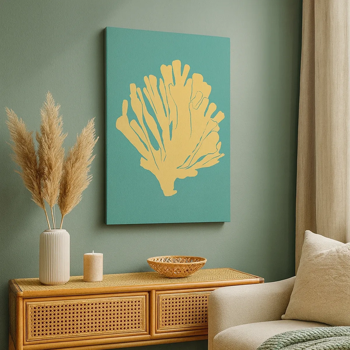 Tablou pe pânză - Tufișul din pădurea subacvatică - 50x70 cm