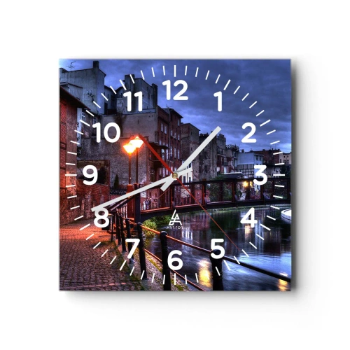 Ceas de perete - Ceas pe sticlă - Tu nu știai că Bydgoszcz arată așa - 30x30 cm
