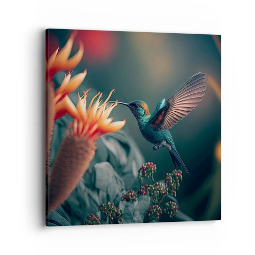 Tablou pe pânză - Viață cu adevărat colorată - 40x40 cm