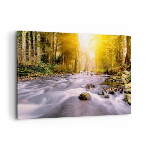 Tablou pe pânză - Malachit în rame de argint și aur - 120x80 cm