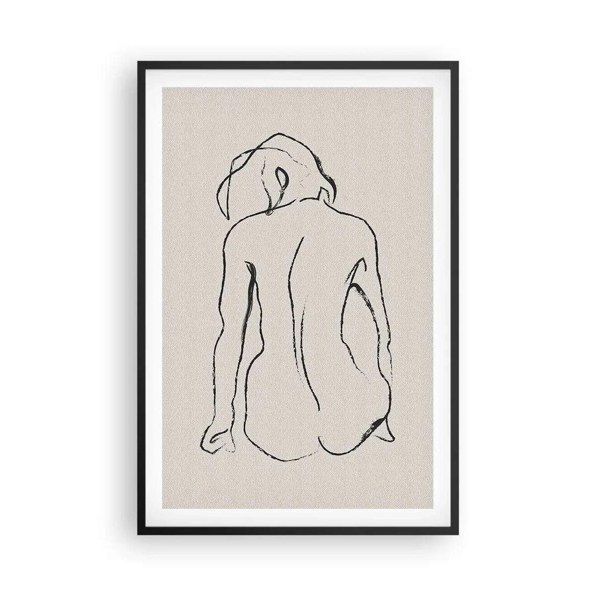 Poster în ramă neagră - Nud de fată - 61x91 cm