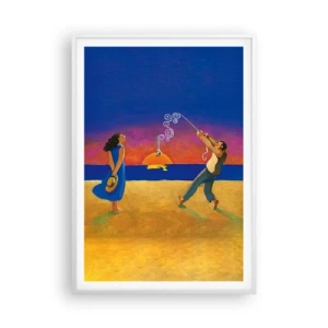 Poster în ramă albă - Mai mult decât o stea din cer - 70x100 cm