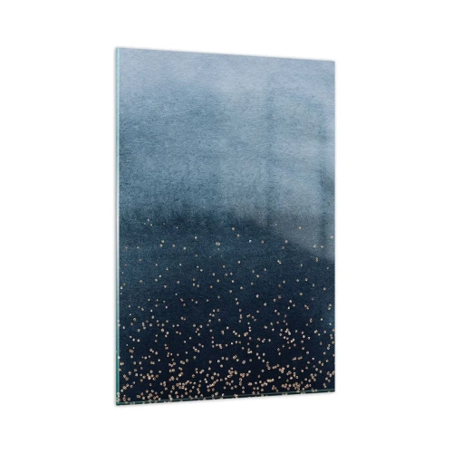 Tablou pe sticlă - Compoziție - faze albastre - 80x120 cm